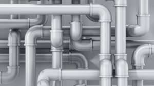 Interconnected silver water pipes design